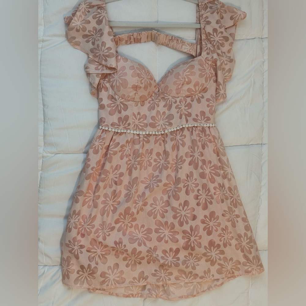 Hello Molly Floral Pink Mini Dress